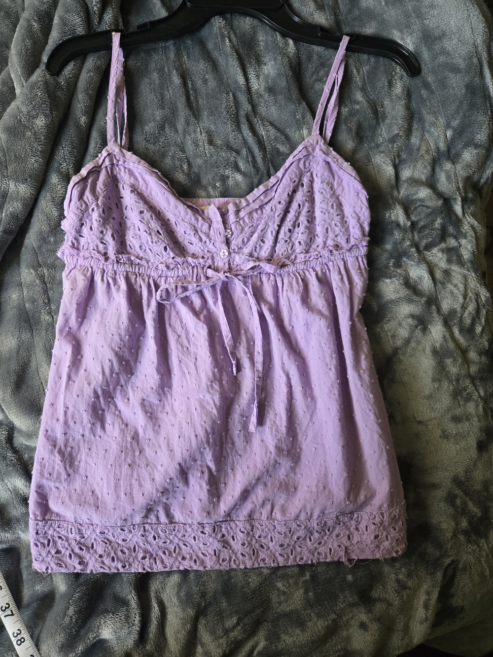 Guess Vintage Lavender Eyelet Spaghetti Strap Camisole